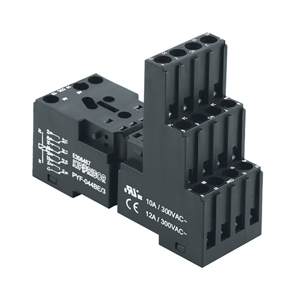 Монтажные колодки KIPPRIBOR PYF-044BE, PYF-144BE (для 4-контактных промежуточных реле серии RP)