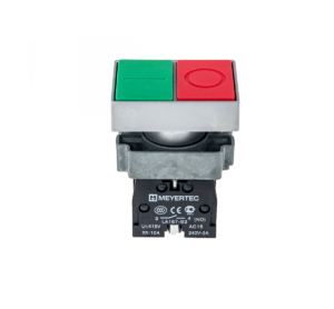 MTB2-BLZ1583 - Кнопка двойная 1NO+1NC, плоский толкатель