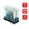 MR-207.A - 2-конт. реле, 220VAC, ток 5А