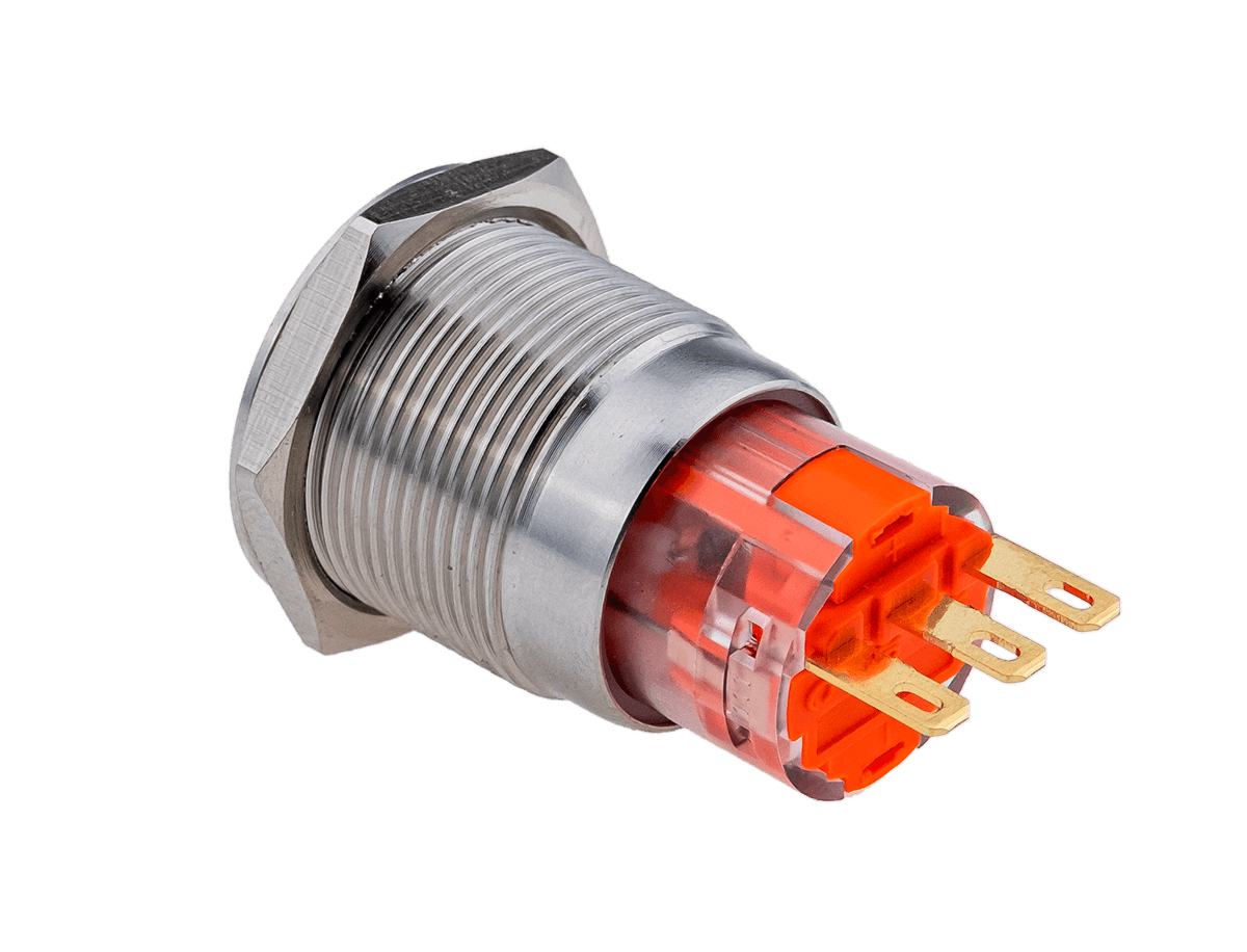MT67-F11 - Кнопка без подсветки, с фиксацией, 1NO+1NC, IP67
