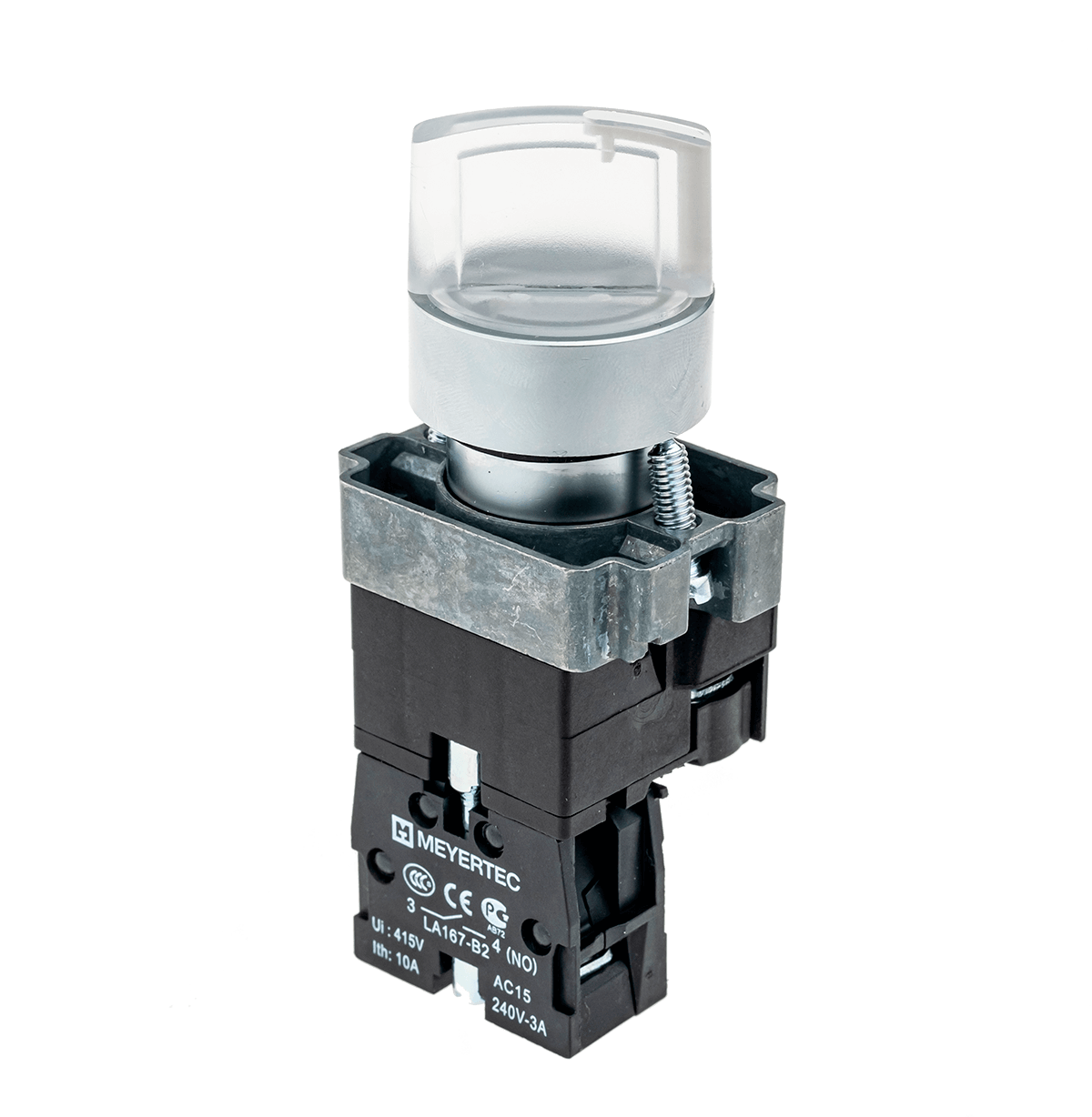 MTB2-BK2761 - Переключатель с подсветкой, с фиксацией, 24V AC/DC, белый, 2 положения, 1NO