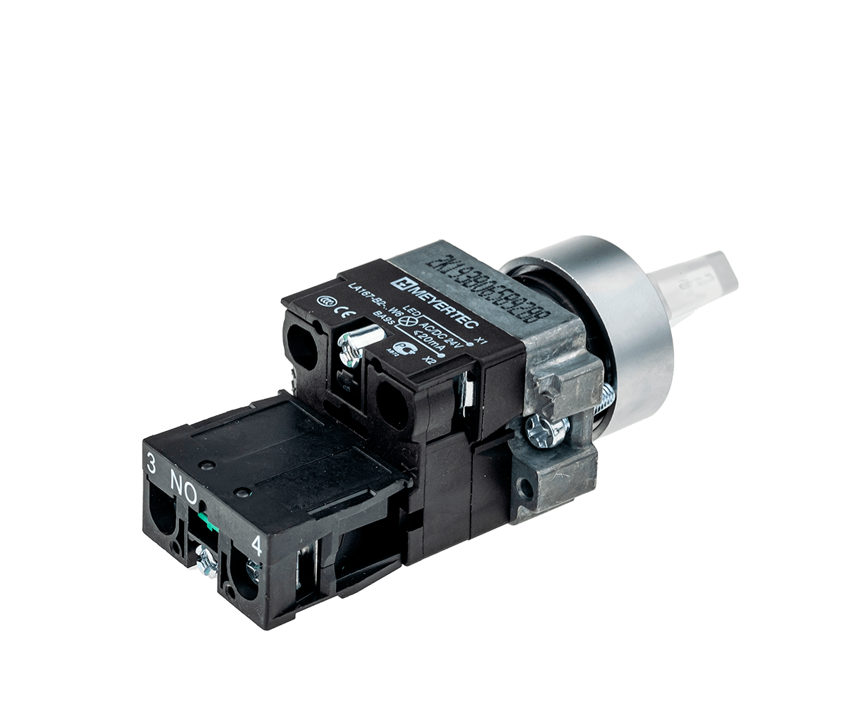 MTB2-BK2761 - Переключатель с подсветкой, с фиксацией, 24V AC/DC, белый, 2 положения, 1NO