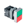 MTB2-BLZ1583 - Кнопка двойная 1NO+1NC, плоский толкатель