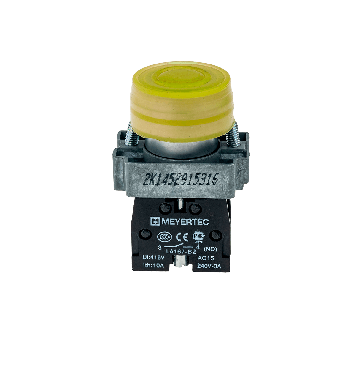 MTB2-BPZ115 - Кнопка в кожухе, желтая 1NO