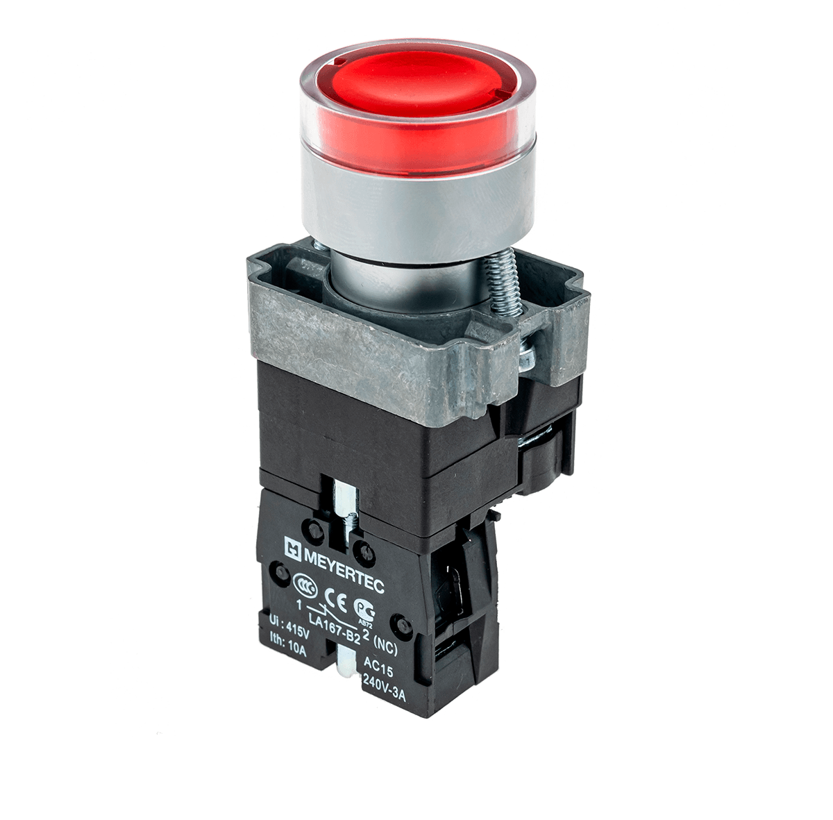 MTB2-BW3463 - Кнопка с подсветкой красная 220V 1NC