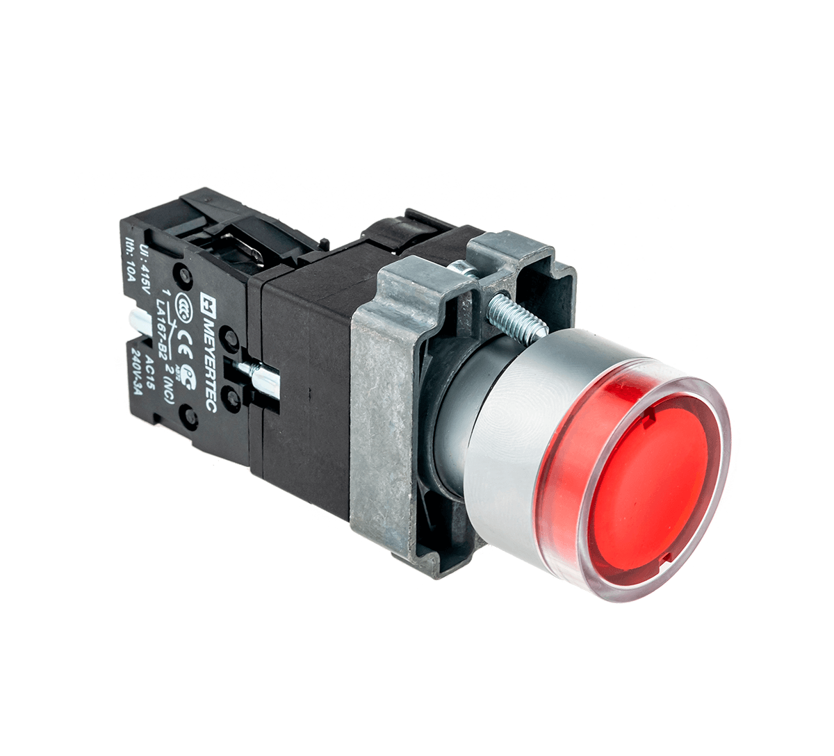 MTB2-BW3463 - Кнопка с подсветкой красная 220V 1NC