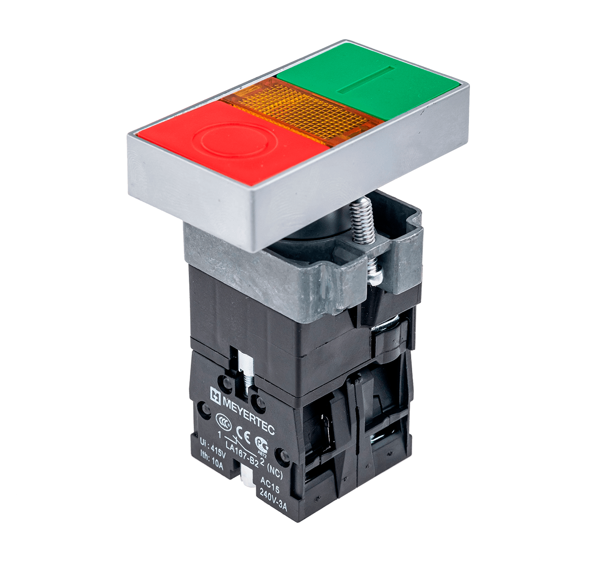 MTB2-BW8363 - Кнопка двойная с подсветкой 220V