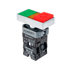 MTB2-BW8461 - Кнопка двойная с подсветкой 24V, выступающий толкатель