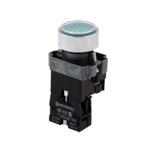 MTB2-BWF3371 - Кнопка плоская зеленая с подсветкой, 24V AC/DC, 1NO, IP67, металл