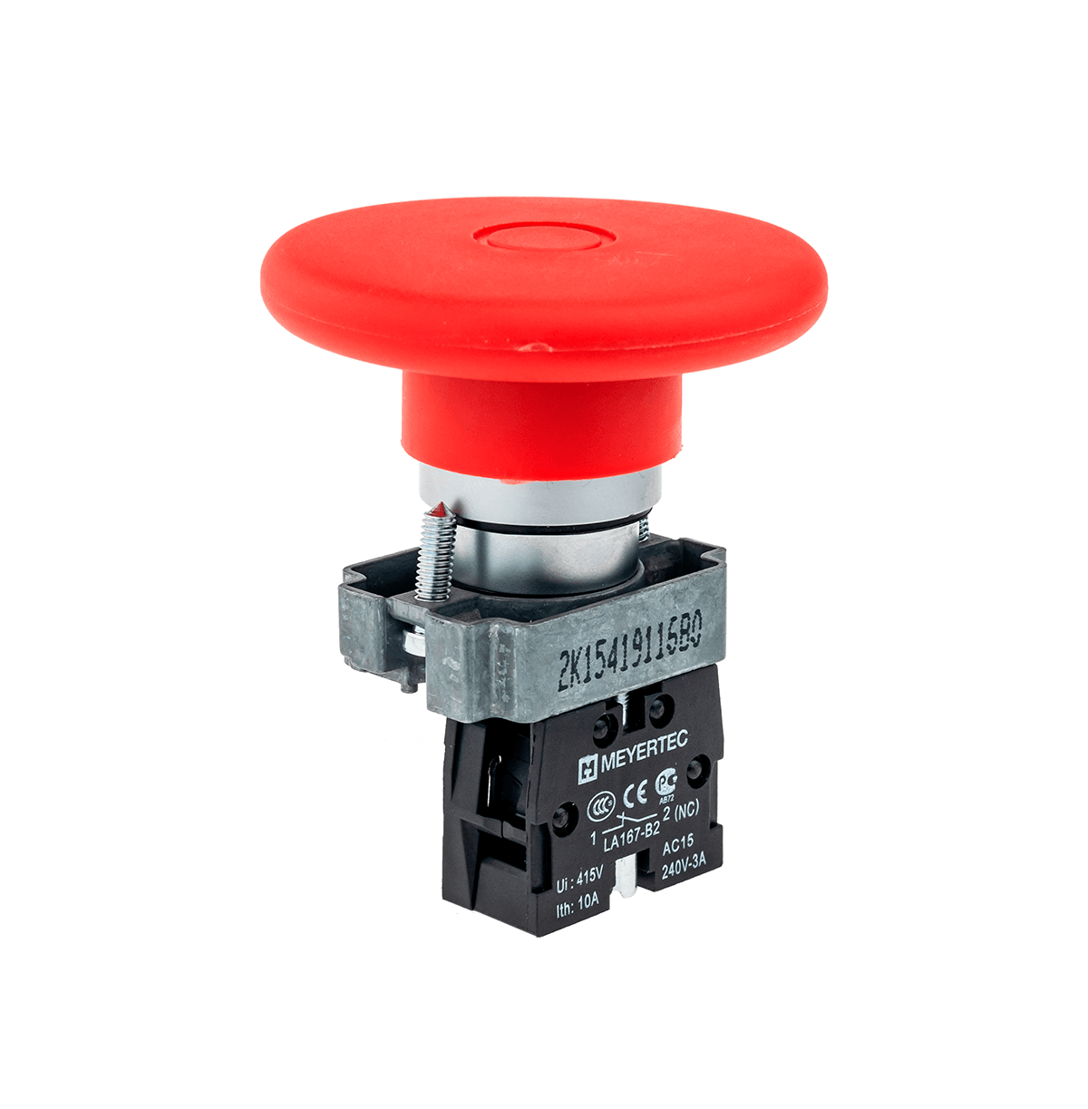 MTB2-BXZ124 - Кнопка грибовидная тяни-толкай, 1NC 60 мм