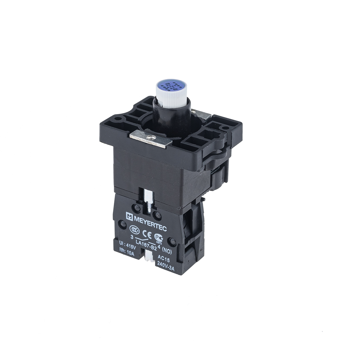 MTB2-EW616 - Основание с подсветкой 1NO синий 24V, пластик