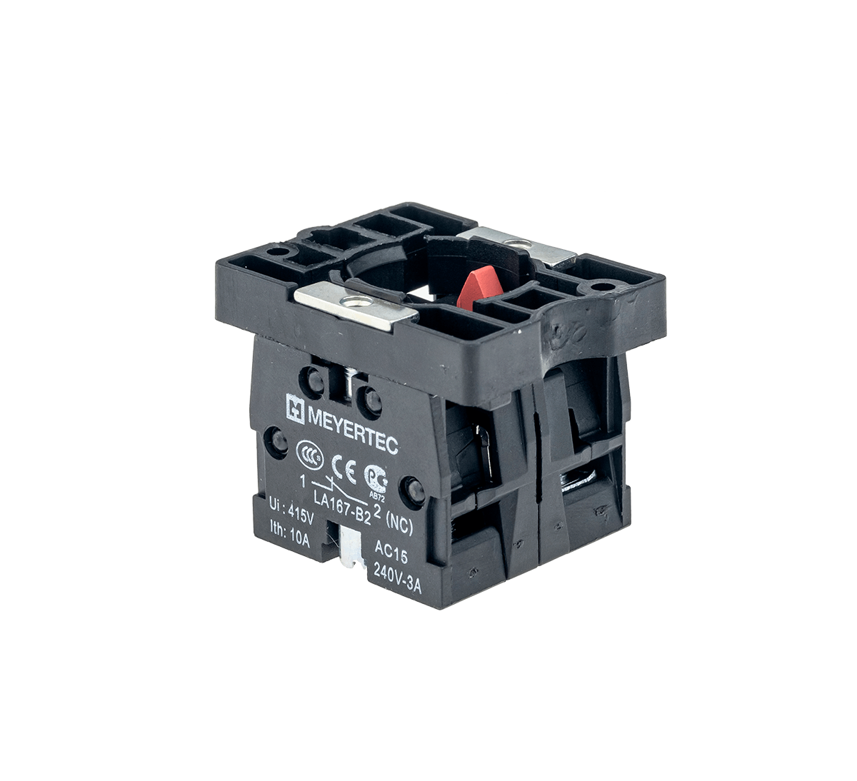 MTB2-EZ14 - Основание с блок-контактом, 2NC, пластик