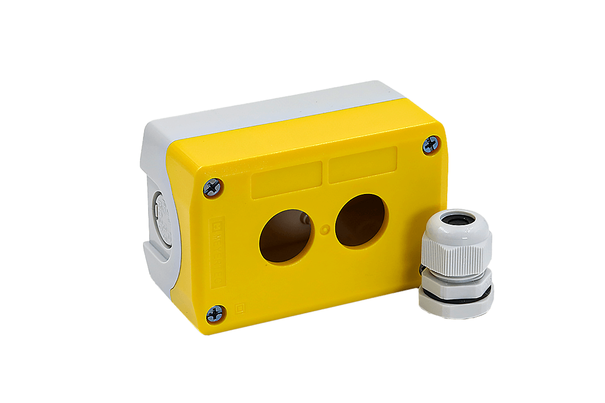 MTB2-F87-Y - Корпус кнопочного поста, 2 места, желтый, IP67
