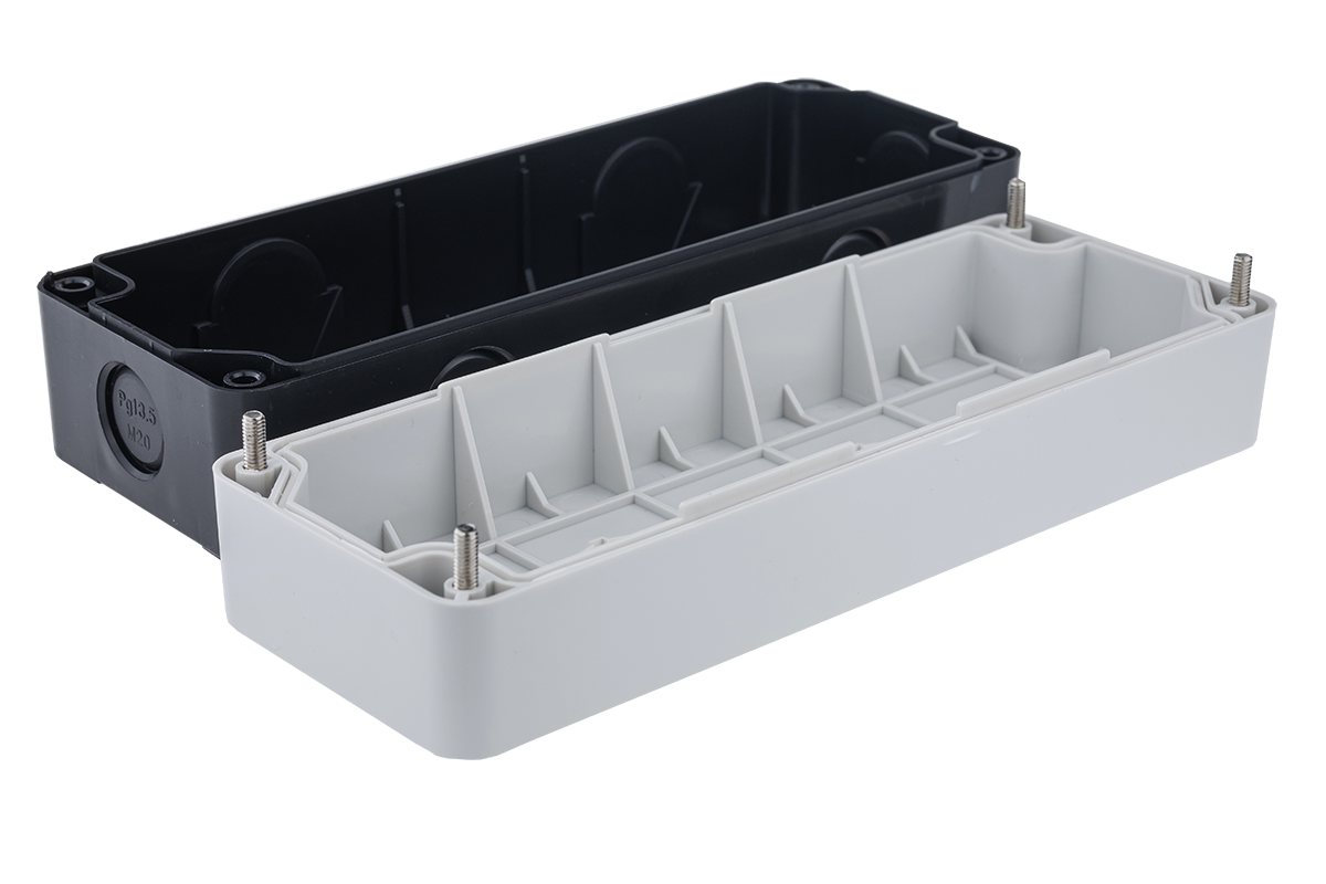 MTB2-PE5 - Корпус кнопочного поста, 5 отверстий, серый, IP54