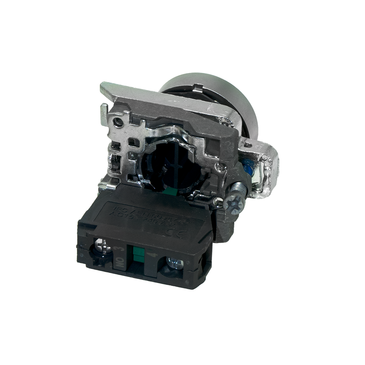 MTB4-BA31 - Кнопка плоская зеленая, 1NO, IP65, металл