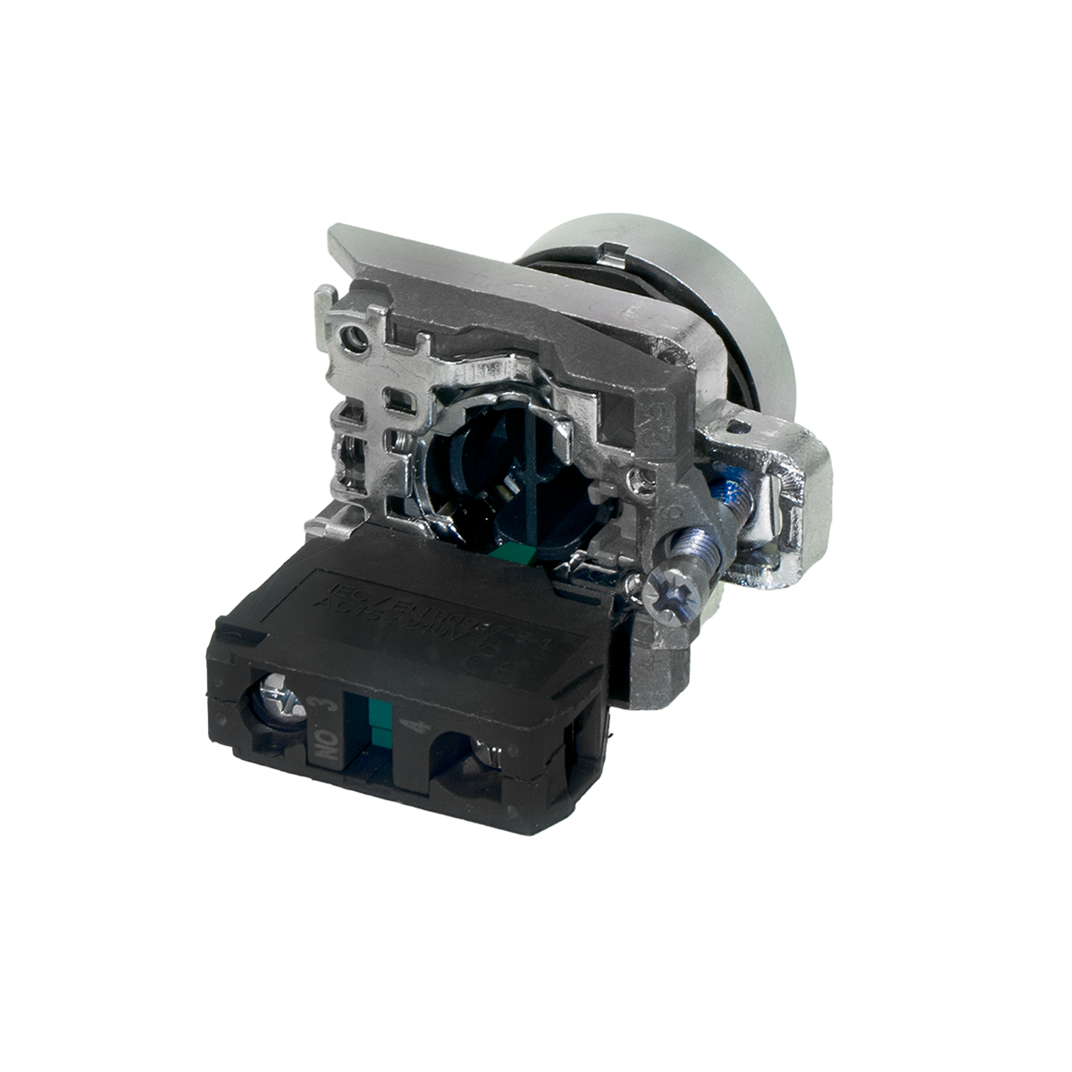 MTB4-BA51 - Кнопка плоская желтая, 1NO, IP65, металл