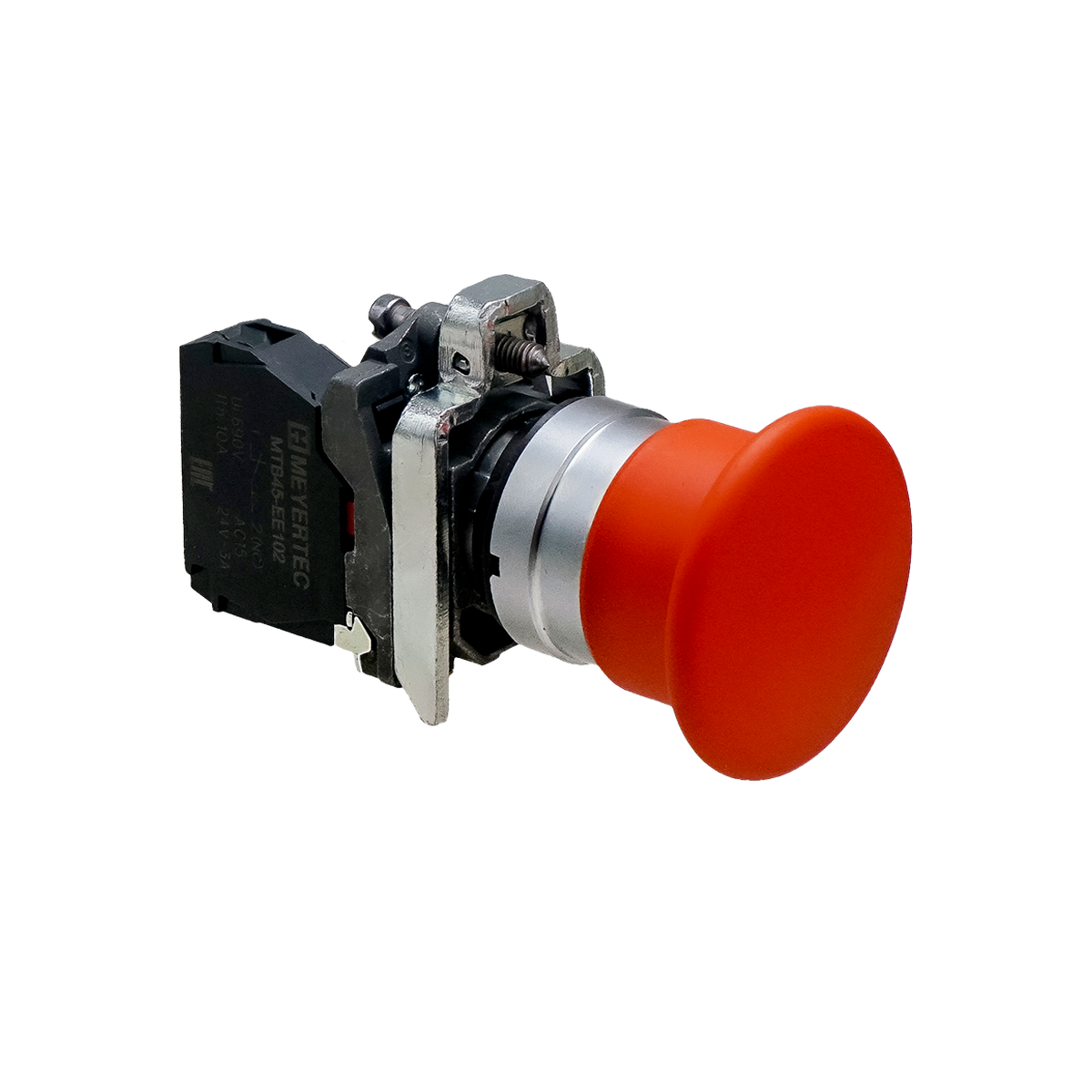 MTB4-BC42 - Кнопка грибовидная красная, 40 мм, пружиный возврат, 1NС, IP65, металл