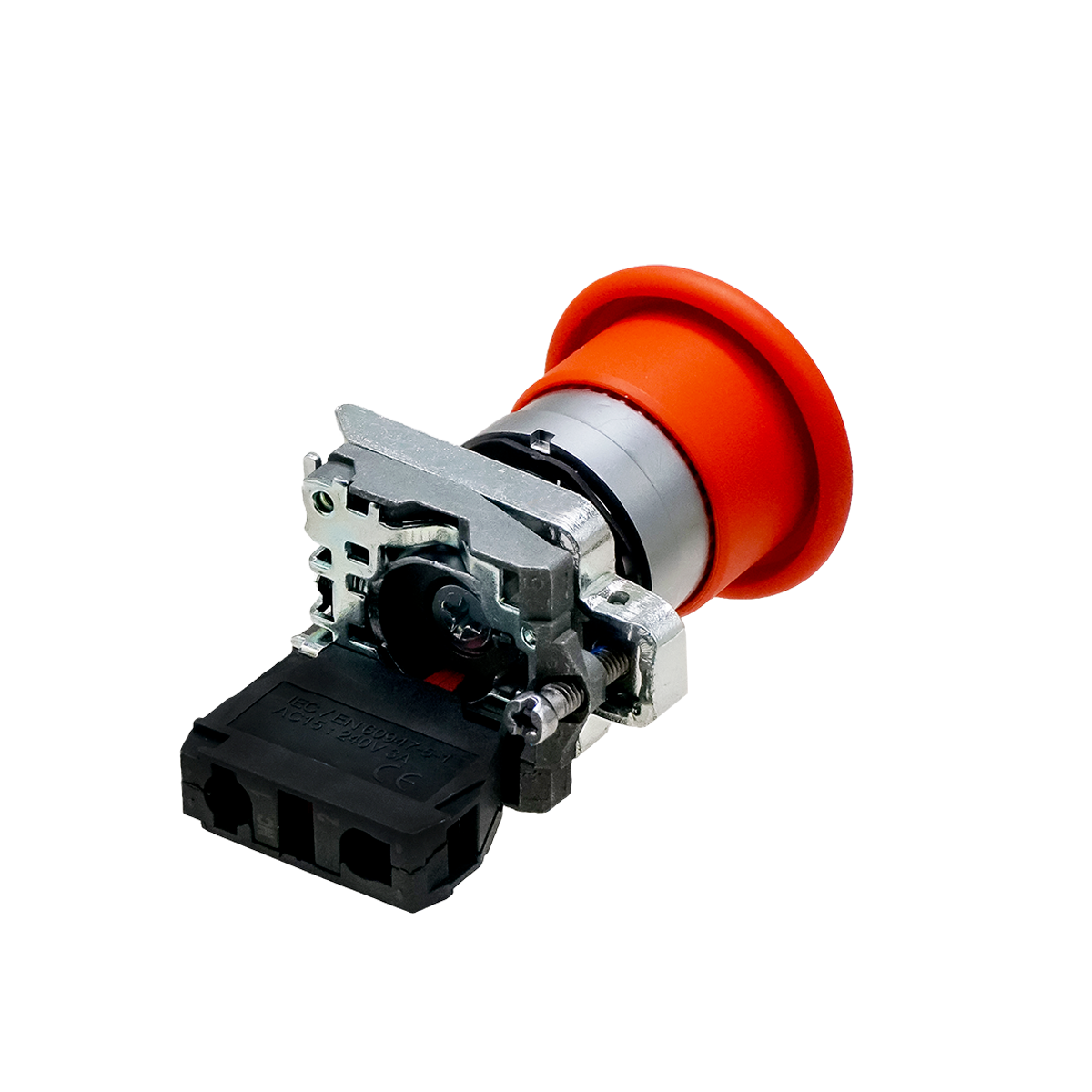 MTB4-BC42 - Кнопка грибовидная красная, 40 мм, пружиный возврат, 1NС, IP65, металл