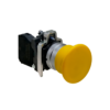 MTB4-BC51 - Кнопка грибовидная желтая, 40 мм, пружиный возврат, 1NO, IP65, металл