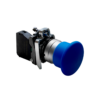 MTB4-BC61 - Кнопка грибовидная синяя, 40 мм, пружиный возврат, 1NO, IP65, металл