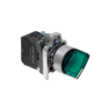 MTB4-BK23713 - Переключатель на 2 положения с фиксацией и подсветкой, зеленый, 1NO, 220V AC/DC, IP65, металл