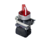 MTB4-BK24721 - Переключатель  на 2 положения с фиксацией и подсветкой,  красный, 1NС, 24V AC/DC, IP65, металл