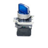 MTB4-BK26711 - Переключатель  на 2 положения с фиксацией и подсветкой, синий, 1NO, 24V AC/DC, IP65, металл