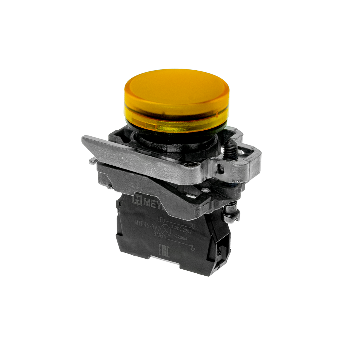 MTB4-BV753 - Лампа сигнальная желтая, 220V AС/DC, IP65, металл