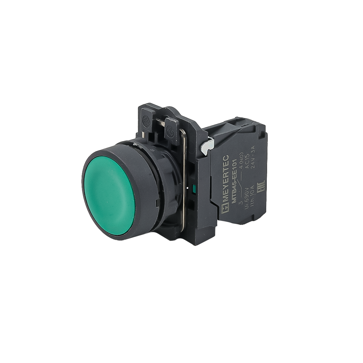 MTB5-AA31 - Кнопка плоская зеленая, 1NO, IP65, пластик