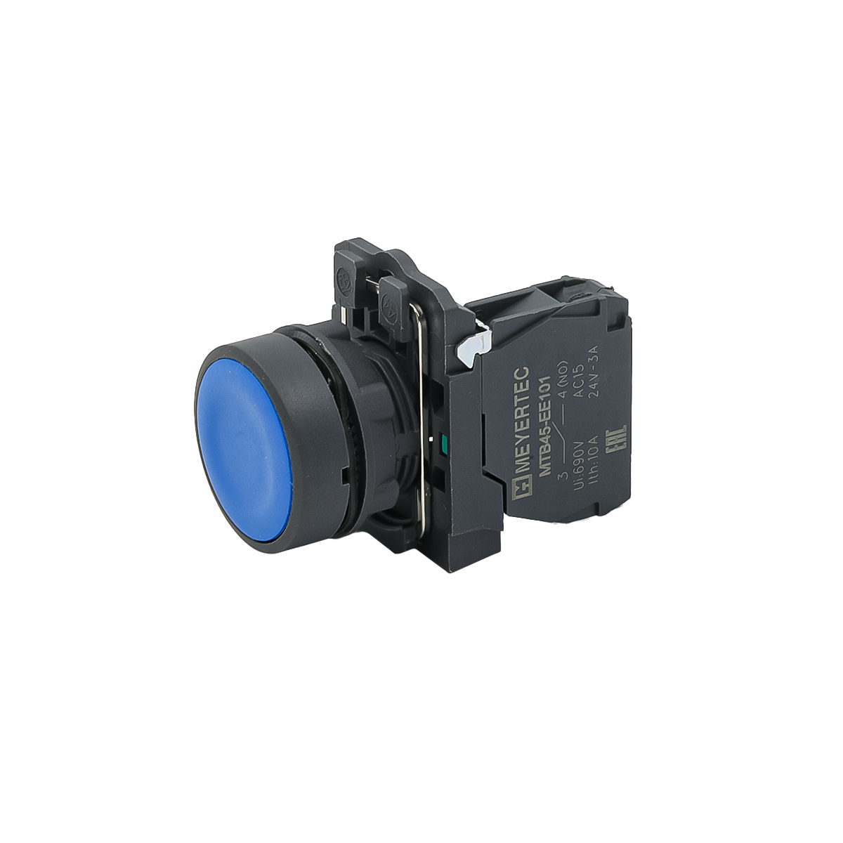 MTB5-AA61 - Кнопка плоская синяя, 1NO, IP65, пластик