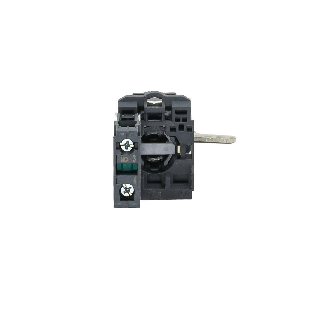 MTB5-AG21 - Переключатель с ключом на 2 положения с фиксацией, 1 выемка, 1NO, IP65, пластик