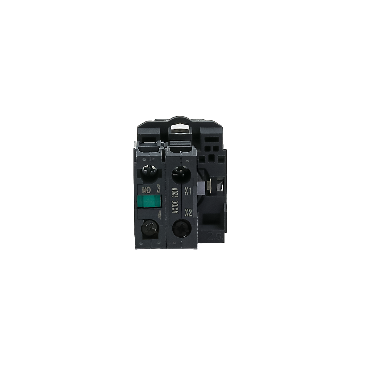 MTB5-AK33713 - Переключатель на 3 положения с фиксацией и подсветкой, зеленый, 1NO, 220V AC/DC, IP65, пластик