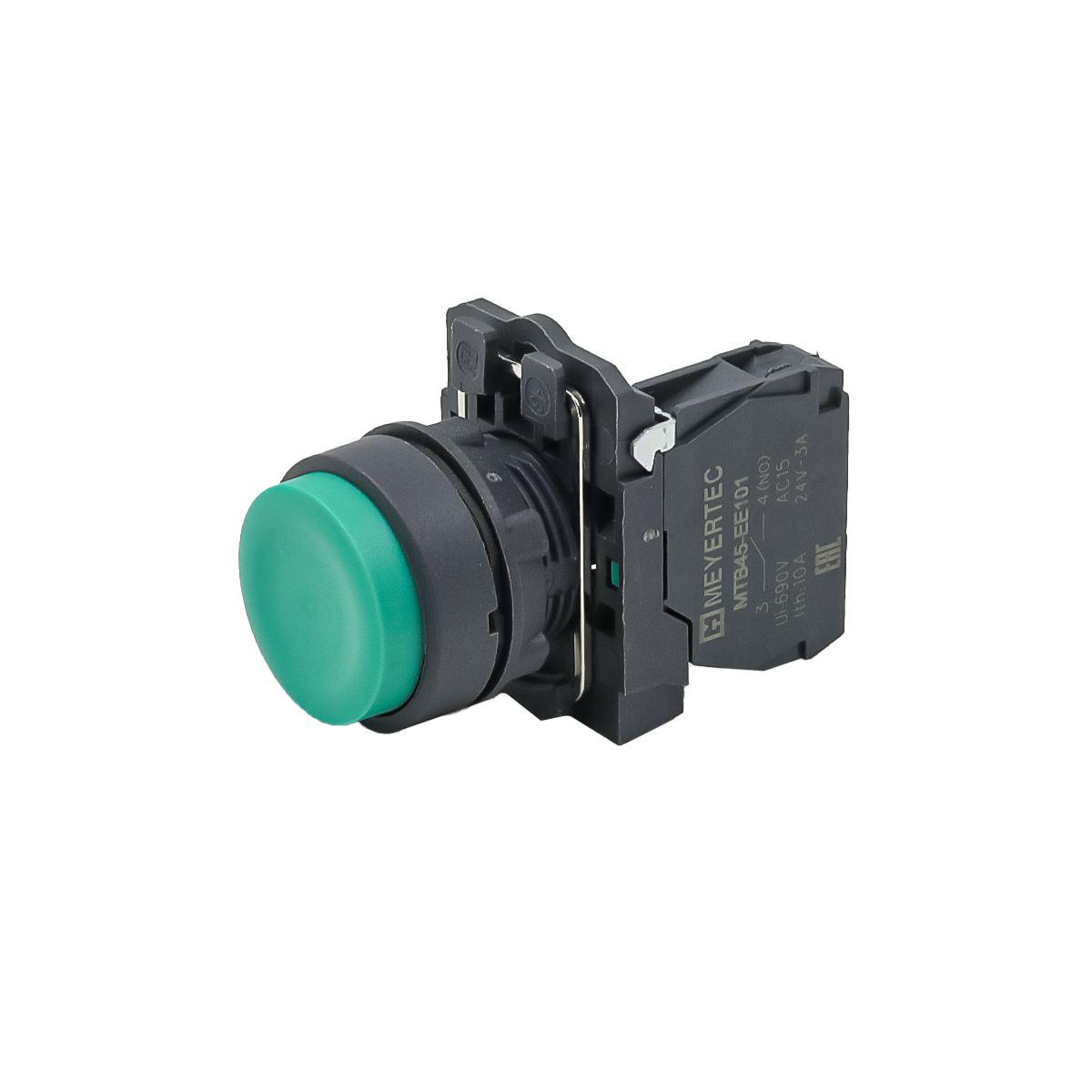 MTB5-AL31 - Кнопка выступающая зеленая, 1NO, IP65, пластик