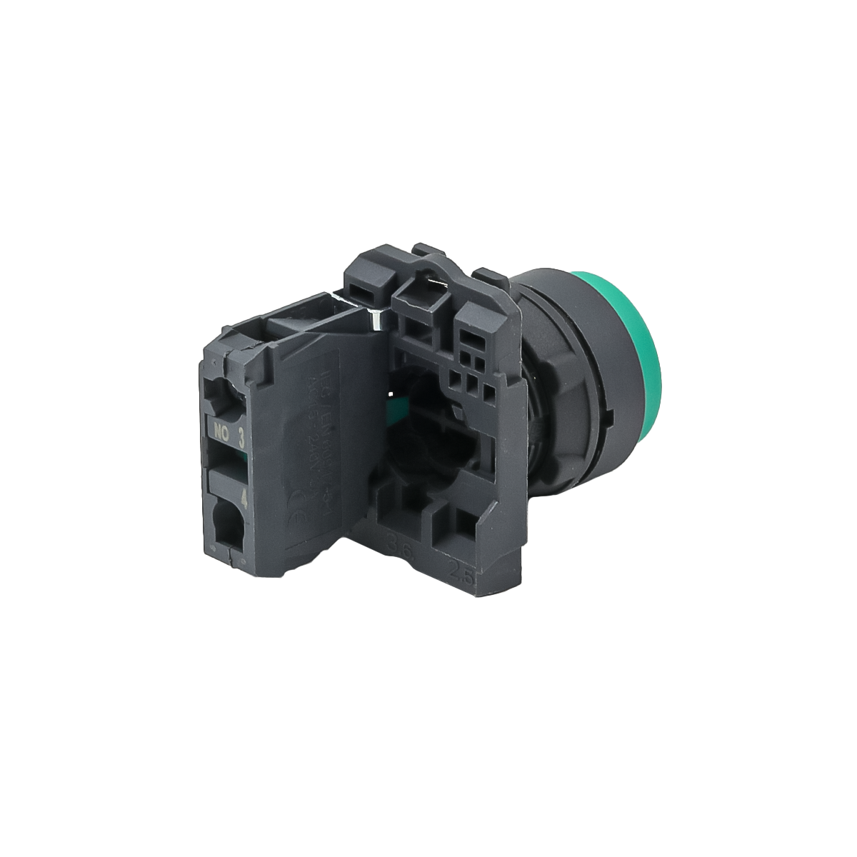 MTB5-AL31 - Кнопка выступающая зеленая, 1NO, IP65, пластик