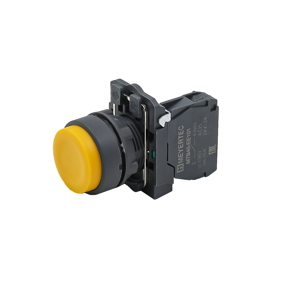 MTB5-AL51 - Кнопка выступающая желтая, 1NO, IP65, пластик