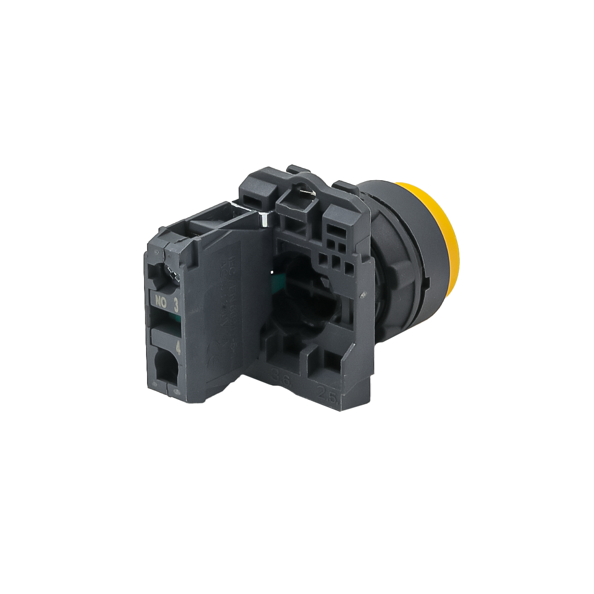 MTB5-AL51 - Кнопка выступающая желтая, 1NO, IP65, пластик