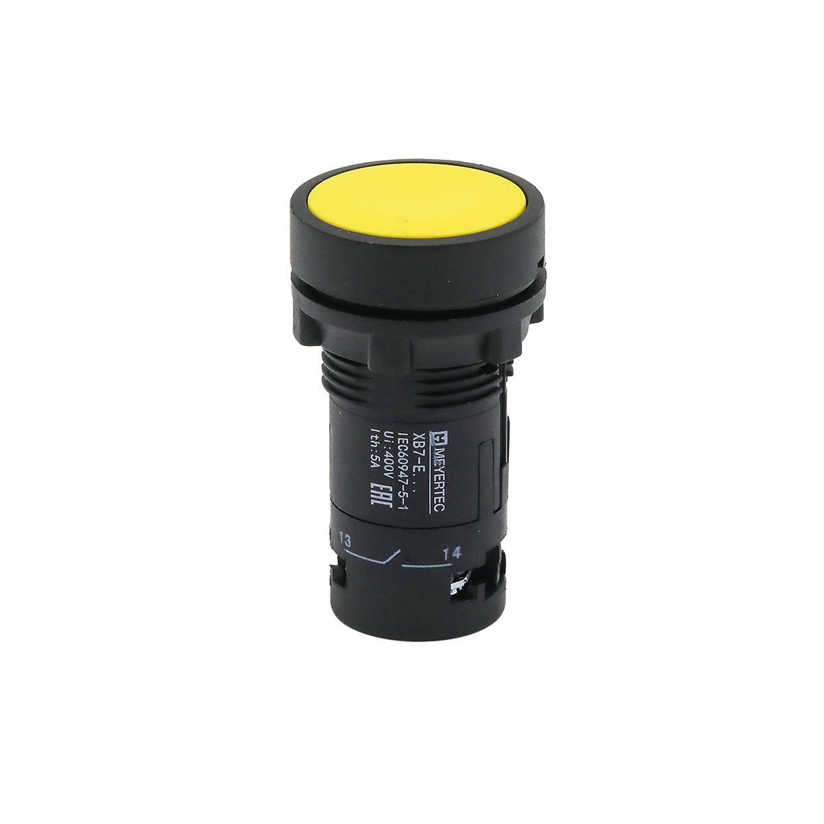 MTB7-EA51 - Кнопка плоская желтая, 1NO, IP54, пластик