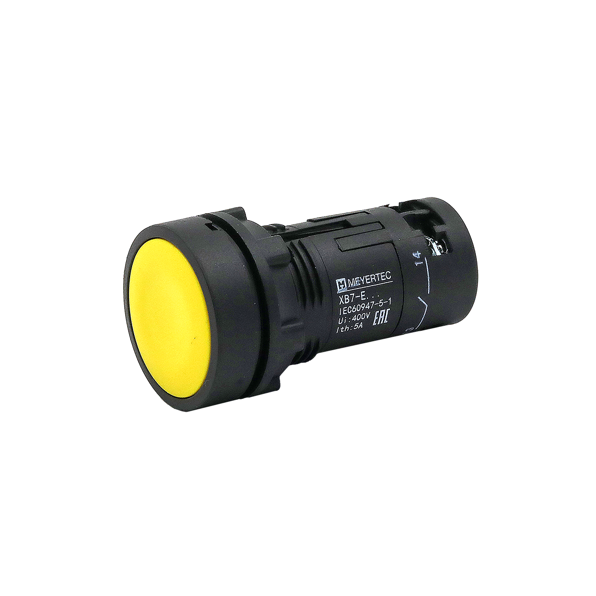 MTB7-EA51 - Кнопка плоская желтая, 1NO, IP54, пластик