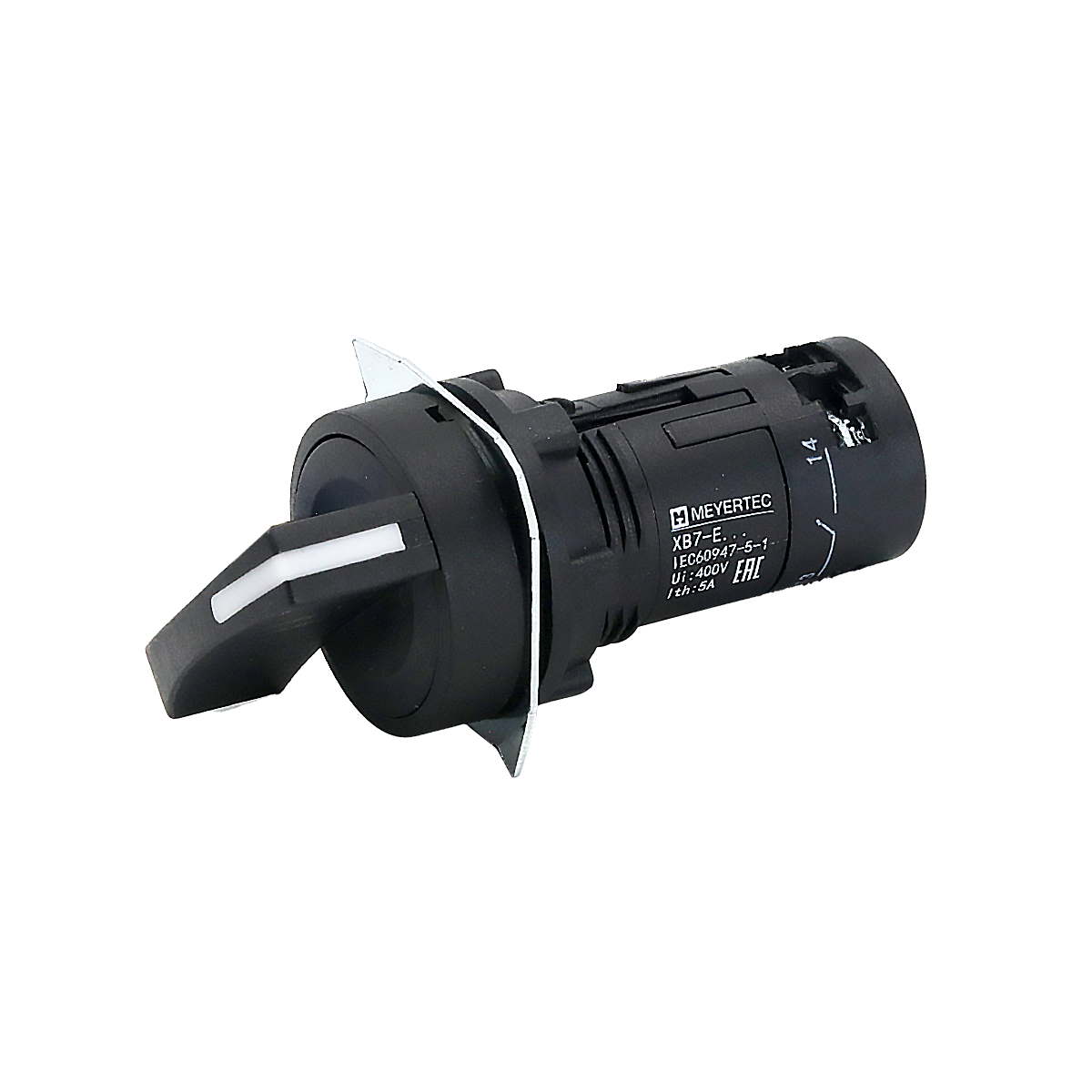 MTB7-EJ25 - Переключатель на 2 положения, с фиксацией, длинная ручка, 1NO+1NC, IP54, пластик