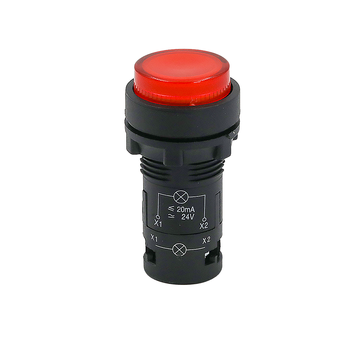 MTB7-EW34621 - Кнопка красная выступающая с подсветкой, 1NС, 24V AC/DC, IP54, пластик