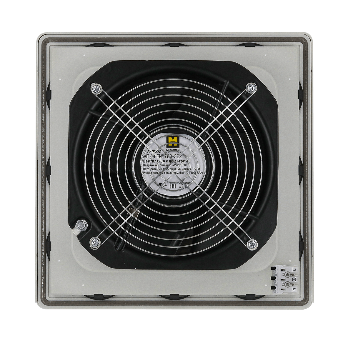 MTK-FFNT700-322 - Вентилятор с фильтром, расход воздуха: с фильтром/без -700/1000 м3/ч, 220В AС, IP54 MTK-FFNT700-322