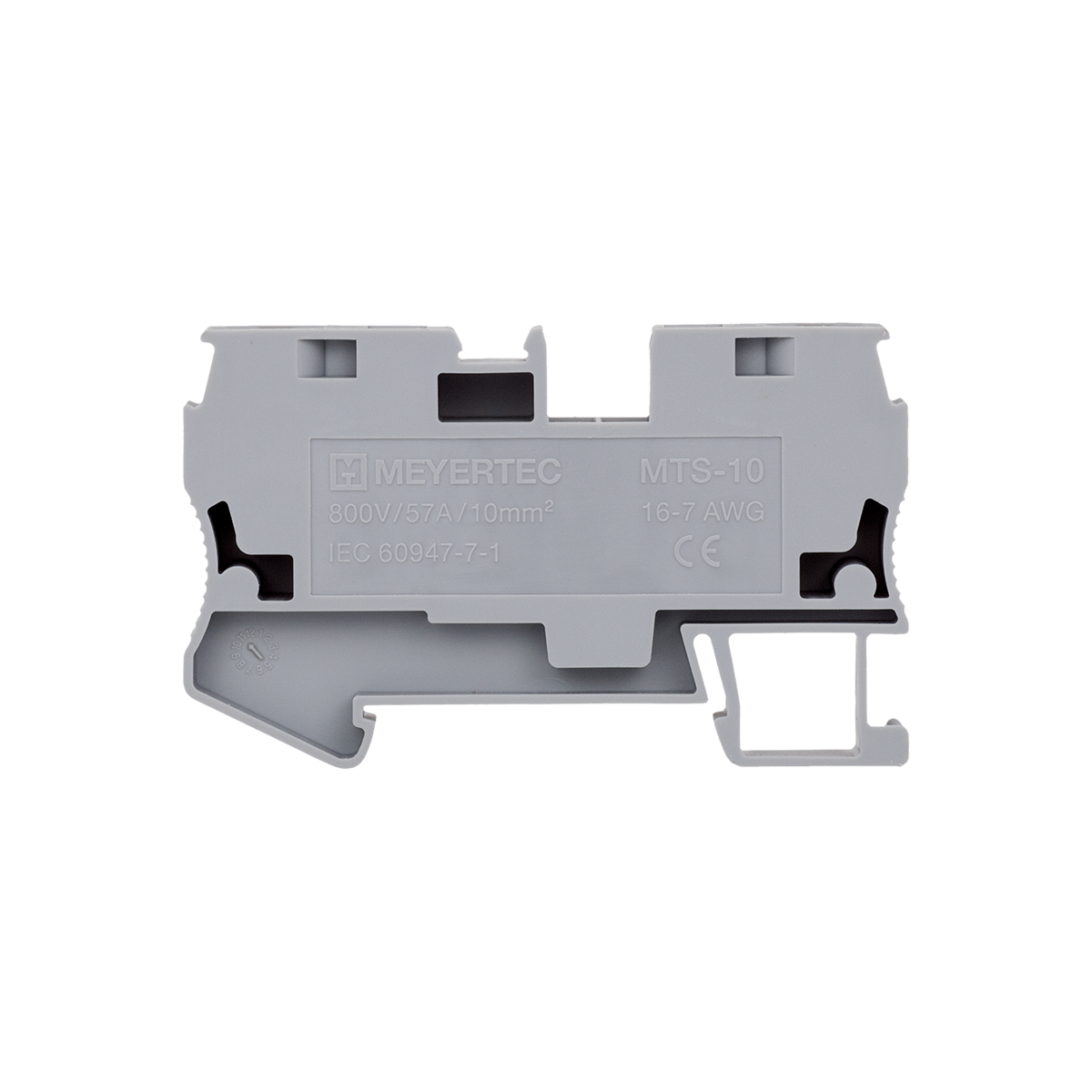 MTS-10 - Клемма пружинная проходная, 10 мм², серая