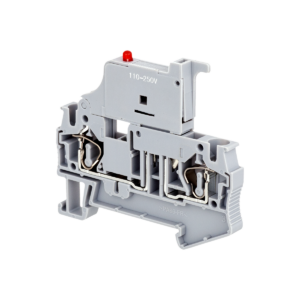 MTS-4F220 - Клемма пружинная с держателем предохранителя, 4 мм², индикация 220В