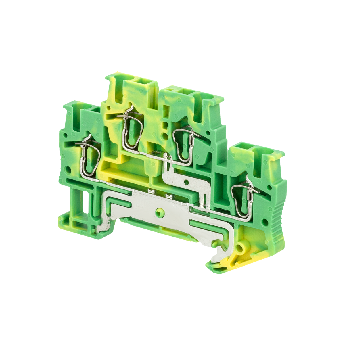 MTS-D2.5PE - Клемма пружинная двухуровневая "Земля", 2.5 мм²