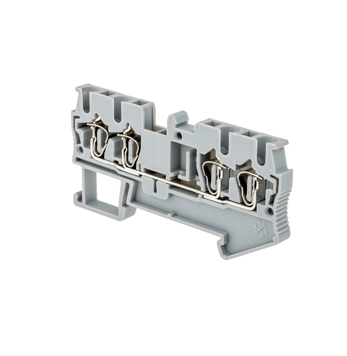 MTS-FO2.5 - Клемма пружинная четырехпроводная, 2.5 мм², серая