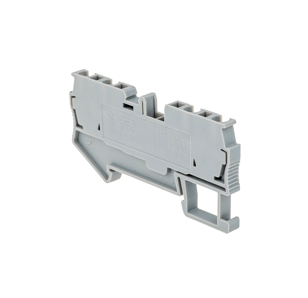 MTS-FO2.5 - Клемма пружинная четырехпроводная, 2.5 мм², серая