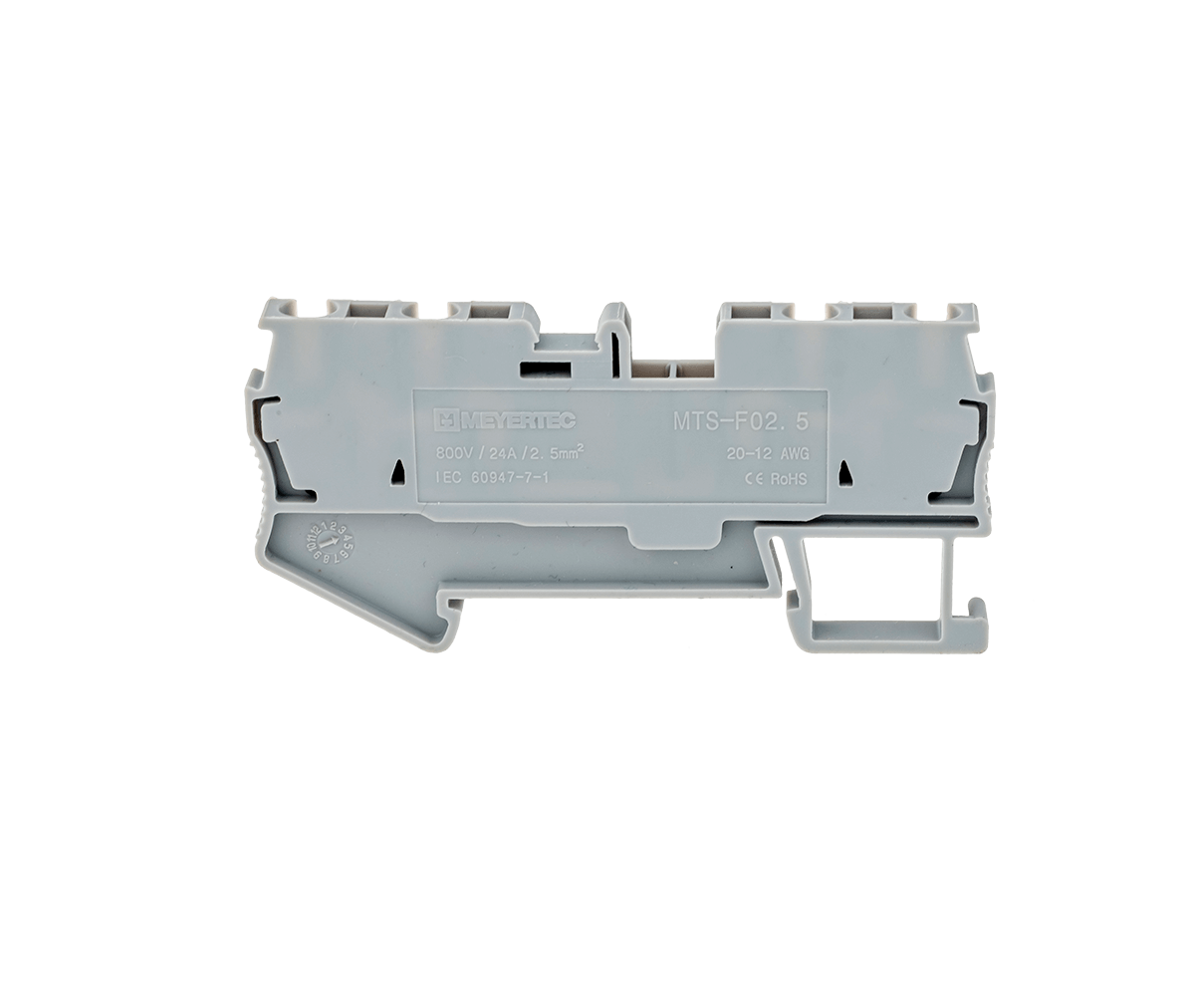 MTS-FO2.5 - Клемма пружинная четырехпроводная, 2.5 мм², серая