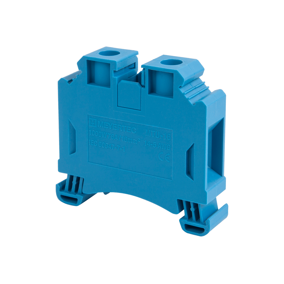 MTU-16BL - Клемма винтовая проходная, 16 мм², синяя