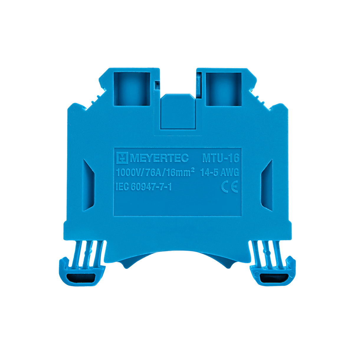 MTU-16BL - Клемма винтовая проходная, 16 мм², синяя