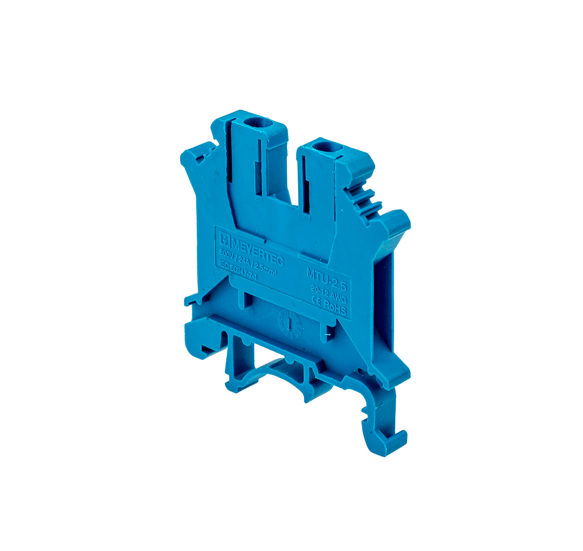 MTU-2.5BL - Клемма винтовая проходная, 2.5 мм², синяя